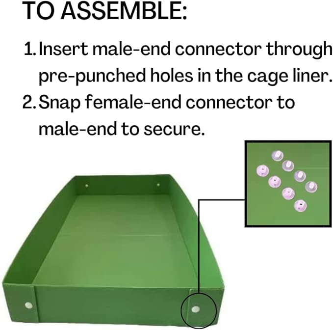 Midlee Guinea Pig Cage Plastic Liner - Green (41" x 27")