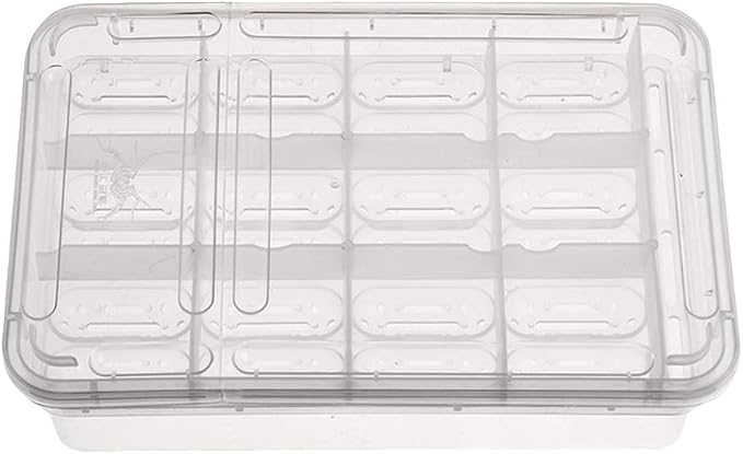 POPETPOP Compartment Transparent Breeding Box for Reptiles Snakes Turtles and Lizards Easy to Clean Incubator for and Animal Observation