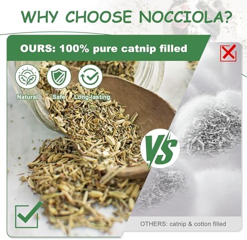 Nocciola 3 Pack Catnip Toys for Cats, Funny Cat Toys Filled with 100% Pure Organic Catnip, Safe Kitten Teething Chew and Kicker Toys, Stress Relieving Fun for Indoor Cats - Image 2