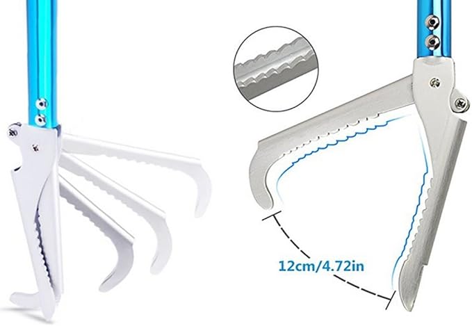 Snake Tong Catcher–Professional Reptile Rescue Grabber Aluminum Alloy with Wide Jaw Locking Mechanism and Comfort Grip for Safe Rattlesnake Control and Removal Tool (60inch Snake Tong)
