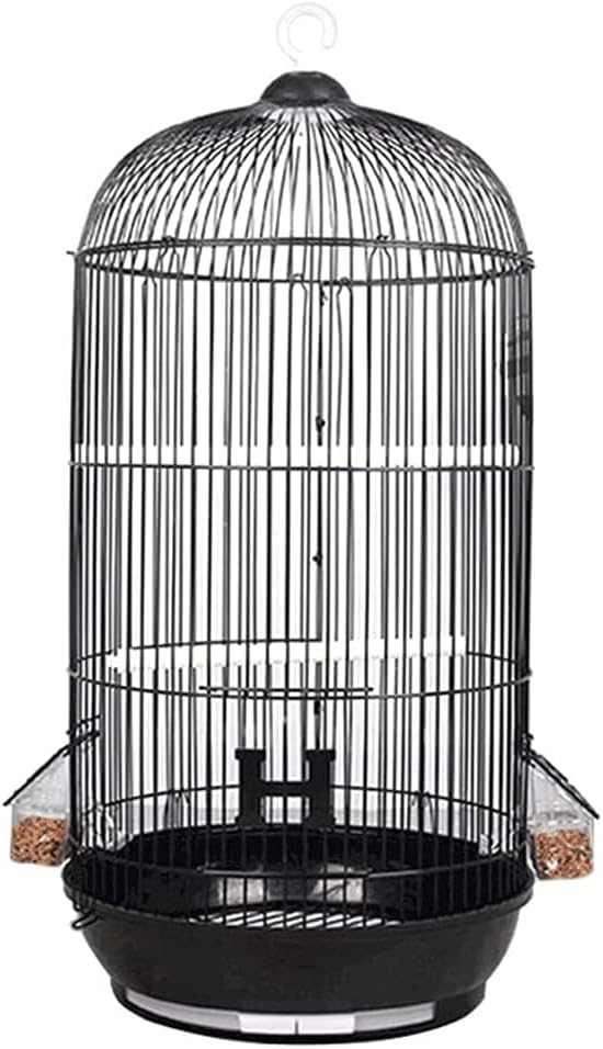 Elegant Birdcage Round Birdcages Simple Retro Bird Carriers Dome Wrought Iron Bird Cage Creative Bird House Carrier for Outdoor Yard Garden Exquisite Beautiful