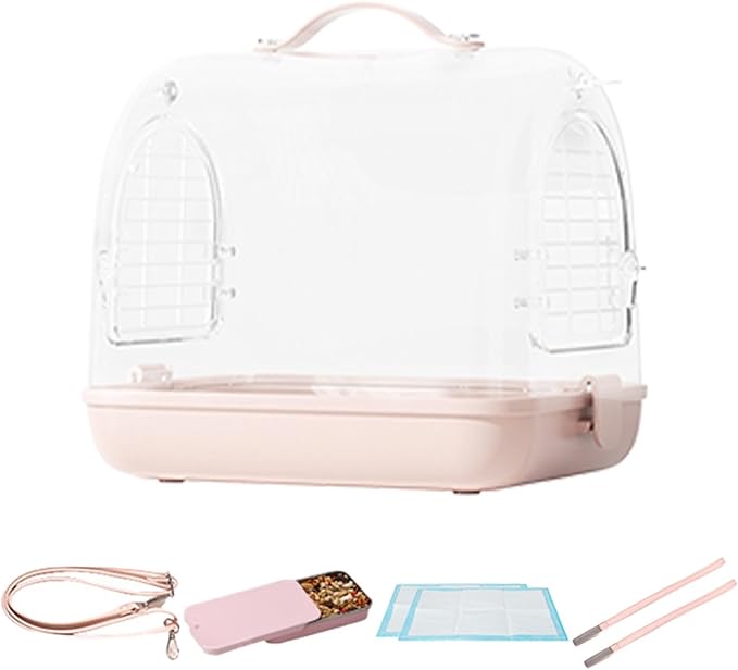Bird Carrier - Transparent Pet Carrier Backpack | Travel Bird Cage Bag | Removable Breathable Bird Transport Bag with Viewing Window | Cockatiel Travel Accessories for Conures Parakeet Lovebirds