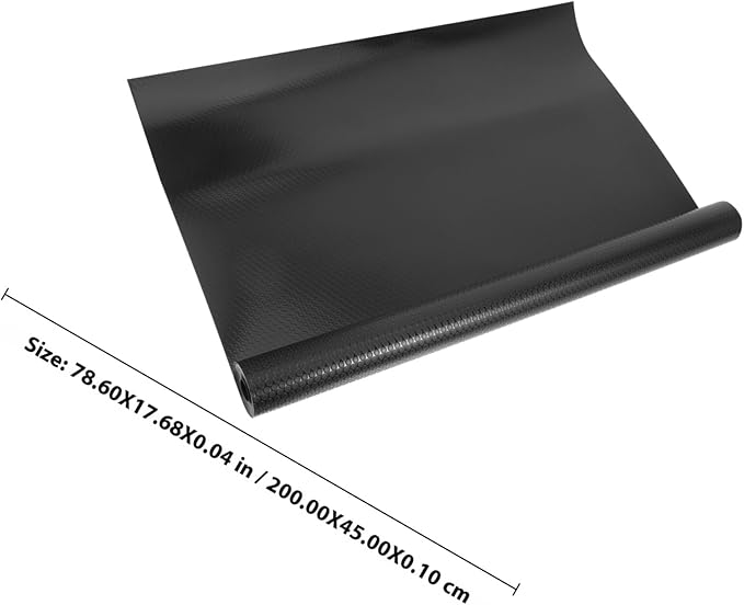 Reptile Terrarium Carpet Pad Non-Adhesive Black Large Dot Pattern 45cm X 200cm Reusable Substrate Lizard Mat Tortoise Bedding for Tank Habitat
