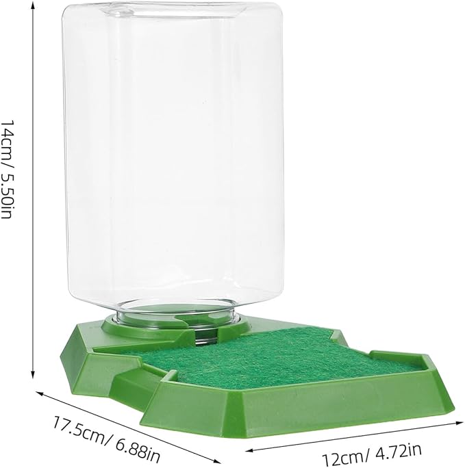 Abaodam Reptile Water Dispenser and Feeding Dish, Green Hydration Waterer for Lizard Tank, Terrarium Bowl Accessory Suitable for Gecko, Tortoise, and Amphibian Enclosures