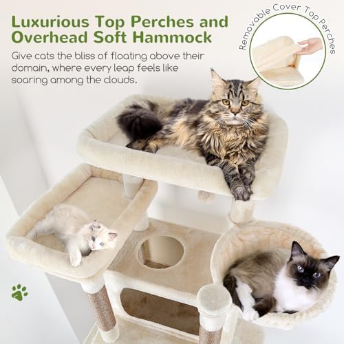 Globlazer Giant Tall Heavy Duty Cat Tower for Indoor Large Cats, F83B - Image 2