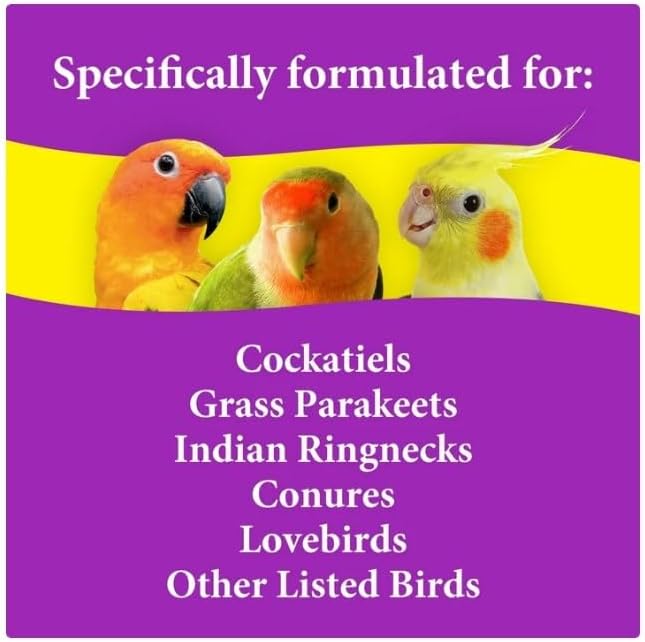 3~D Pet Products Premium Cockatiel Mix Bird Food Seeds, with Probiotics ~ 9 Lb Bag ~ 1 Pack.