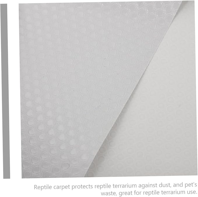 Happyyami Reptile Carpet EVA Liner Mat Non-Slip Reptile Cage Bedding for Bearded Dragon Leopard Gecko Smooth Surface Terrarium Substrate Gray