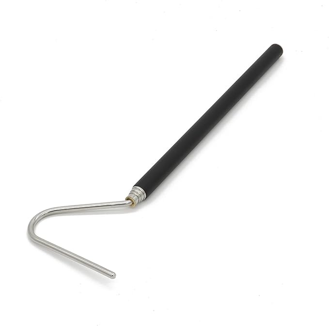 JIHAQUA Stainless Steel Extensible Snake Hook 39 inch 2pcs, Retractable Reptile Hook, Pick-up Handling Tool