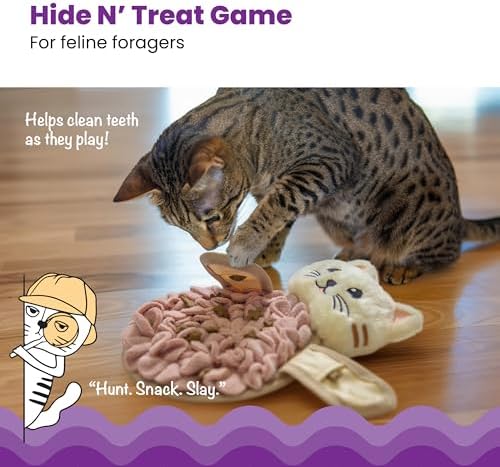 Catstages Snuffle Mat Interactive Treat Dispenser Cat Toy, 8.7" x 5.9" - Image 2