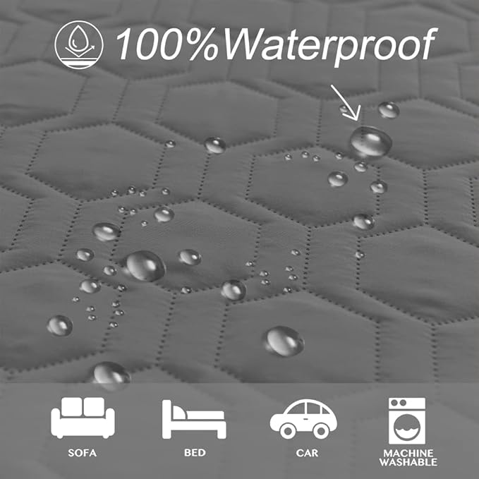 Tcksstex Waterproof and Anti-Slip Dog Bed Cover and Pet Blanket Sofa Pet Bed Mat ，car Incontinence Mattress Protectors Furniture Couch Cover for Most Cats Dogs, Pets