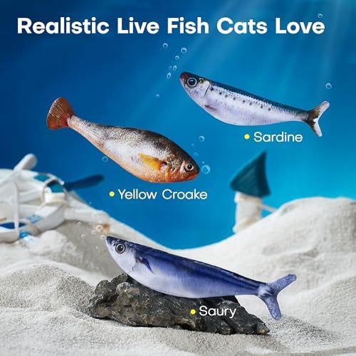 Potaroma Cat Toys Bite-Sized Flopping Fish with Catnip - Image 2