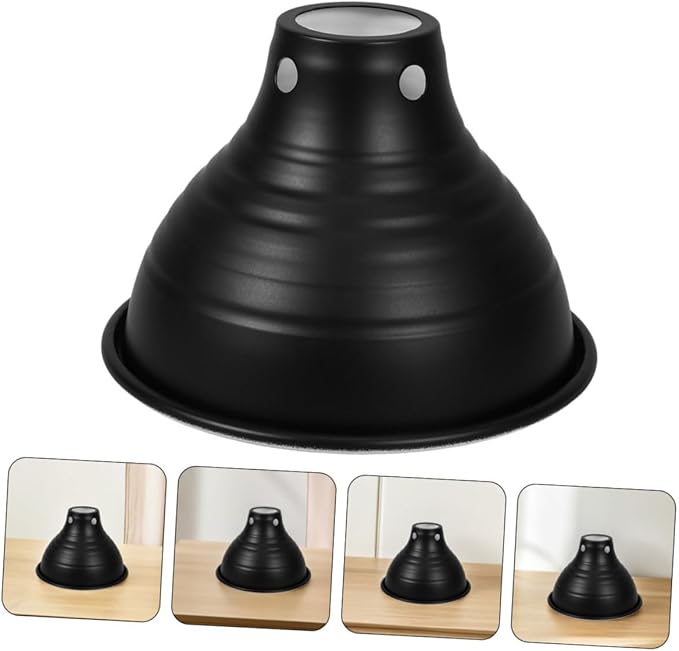 3Pcs Reptile Heat Lamp Shade Durable Iron Reflective Cover for Enhanced Illumination Easy Install Compatible with Various Terrariums and Reptile Cages