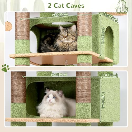 Globlazer Cactus Giant Tall Heavy Duty Cat Tower for Indoor Large Cat, F83B - Image 2