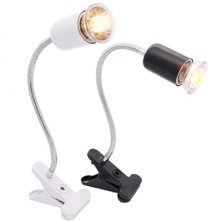 Turtle's Back Rack, Adjustable UVA Heating Light, Metal Bending Clip, Pet(Black lamp Clip)