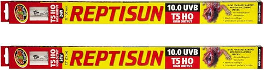 DBDPet 's Bundle with Zoomed Reptisun 22" 10.0 UV-B T5HO 24w (2 Pack) - Includes Attached Pro-Tip Guide