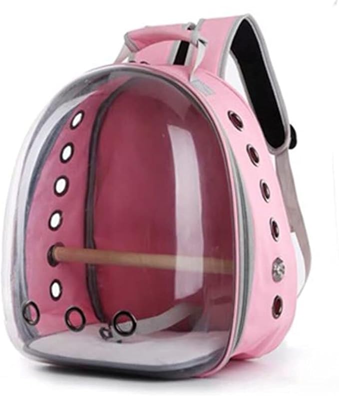 Portable Travel Bird Cage for Small Birds, Lightweight Breathable Carrier with Handle & Double-Zipper Design