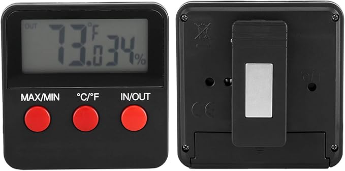 Digital LCD Thermometer, Hygrometer Temp Humidity Monitor Meter for Egg Incubator Pet Keeping, Room Hygrometer and Humidity Gauge, Temp Monitor Meter