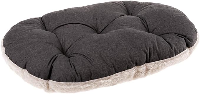 Ferplast Dog Bed Large Dog Cushion Washable Pet Mattress in Cotton with Soft Padding, 100 x 63 cm. Brown