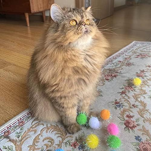 20PCS 1.5INCH Extra Large Cat's Favorite Chase Glitter Ball Toy - Image 5