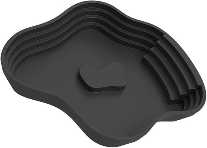 Sloped Animal Water Container Simulated Living Space Platform for Tortoises Amphibians Soaking Tub for Turtles Safe Turtle Drinking Bath Pan Multi Functional Soaking Dish Indoor/Outdoor Turtle Water