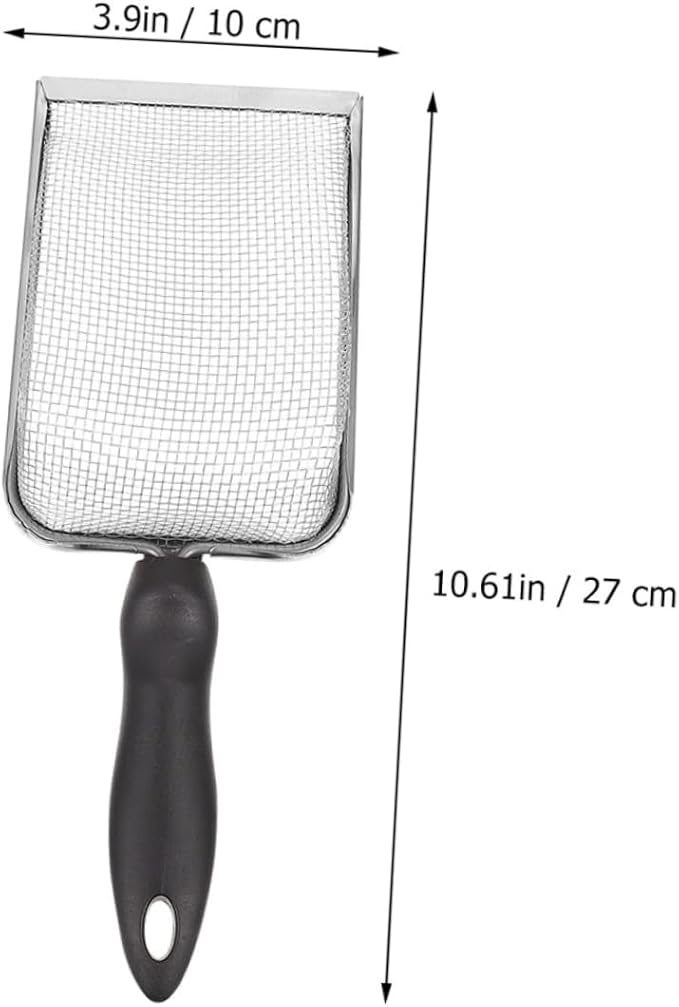 TOYANDONA 2pcs Portable Stainless Steel Reptile Shovels for Easy Substrate Cleanup Durable Household Scoopers for Tortoise Lizard and Scorpion Care