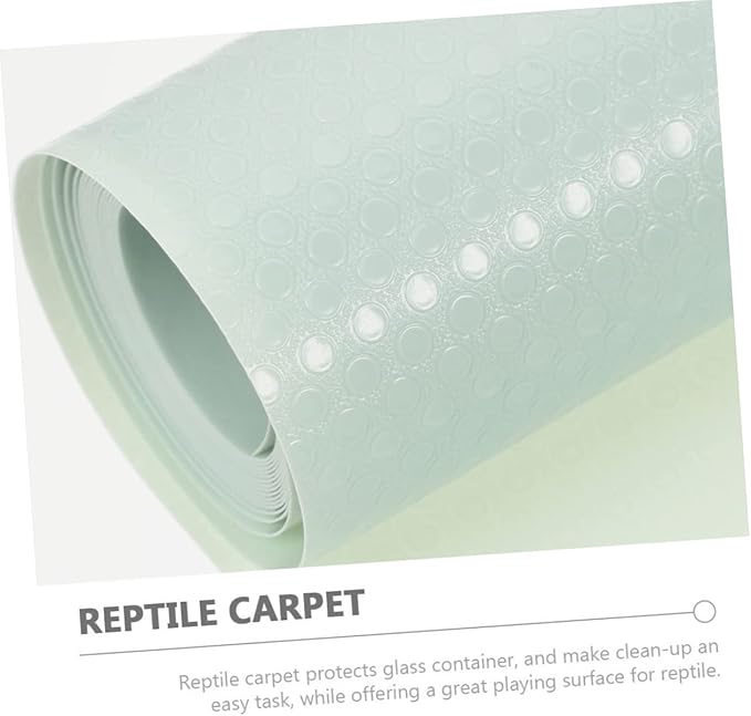 ERINGOGO Reptile Carpet Mat for Terrarium Non- Eva Substrate Liner for Leopard Lizard Snake and Turtle Soft Easy to Clean Bedding Light Green