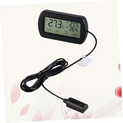 LCD Digital Thermohygrometer Egg Hatching Pet Monitor Alarm Function Material