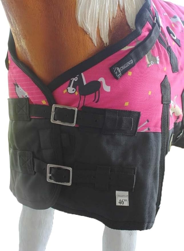 40" 1200D Miniature Weanling Pony Foal Horse Winter Blanket Bellyband Pink 51955B