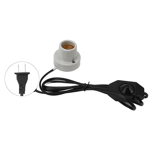 Reptile Ceramic Heat Lamp Holder E27 Socket – Adjustable Heat Light Fixture for Lizard, Tortoise, Snake & Amphibians – High Temperature, Universal | Lamp Base for Terrarium (US Plug 120V)