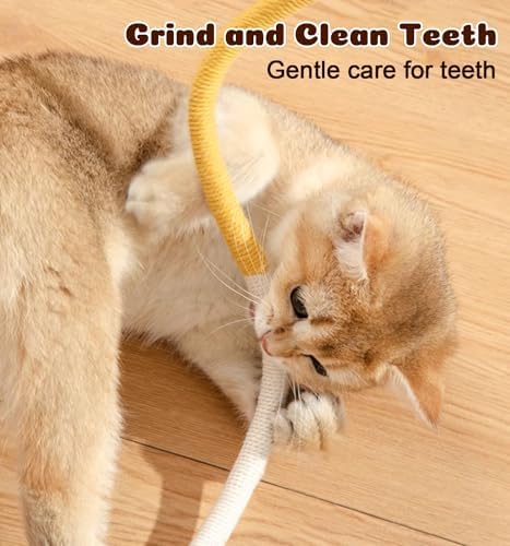 Cat Chew Ropes 4Pcs, Safe Cat Chew Toys for Indoor Cats with Catnip - Image 4