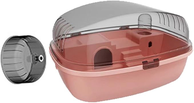 Deluxe Hamster Home with Clear Top and Easy Access, Pink