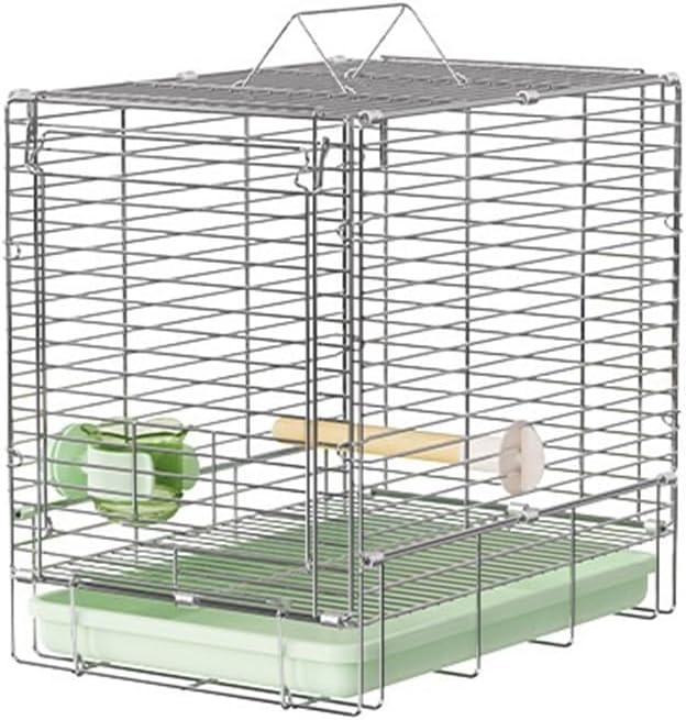 Foldable Birdcage Drawer Tray with Double Handles for Easy Cleaning and Carrying Birds for Outdoor Use Parrot Cage(Green)
