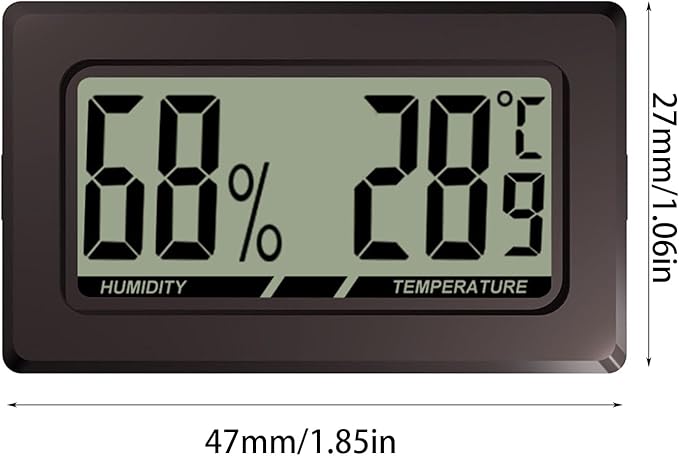 Hygrometer Great for Vivariums and Incubators Featuring Large Screen Display for Shop Laboratory