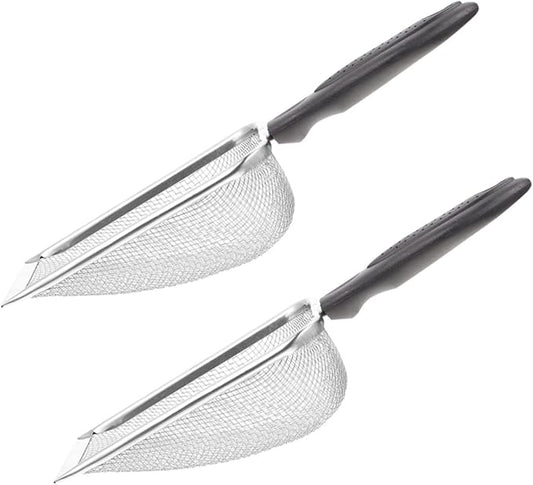 2pcs Stainless Steel Substrate Shovels for Reptiles Portable and Convenient Litter Scoopers for Cleaning Tortoise and Lizard Habitats