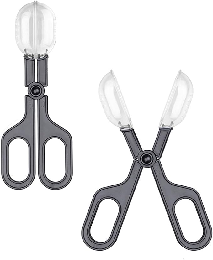 NonSlip Clamp Reptiles Feeding Tweezers with Clear Catcher Catching Tool for Safe Use Reptiles Care Supplies