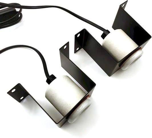 2-Pack Reptile Ceramic Heat Lamp Holders, E26 Socket for Lizards, Tortoises, Amphibians, Terrariums, 200W Max, Bulbs Not Included