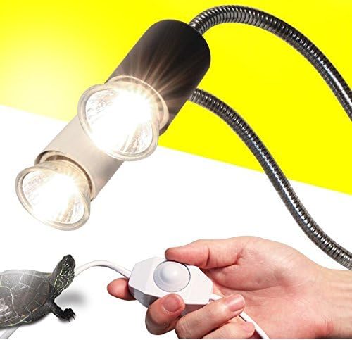 CTKcom UVA UVB Light Bulb Reptile Ceramic Heat Lamp Pet Heating Bulb Holder Clamp Lamp Fixture Heating Light Lamp For Reptiles,Aquarium Reptile Light Adjustable Habitat Lighting Stand,110V-130V(Black)