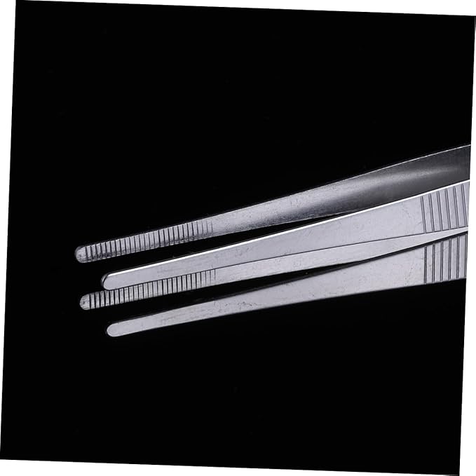 Straight Tweezers for Reptiles Stainless Steel Feeding Nippers Multi-purpose Cleaning Tool
