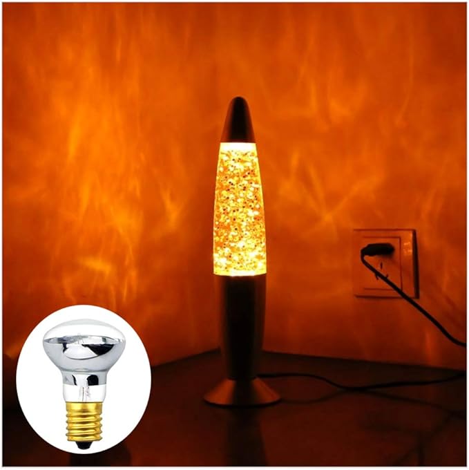 40W E17 R39(R12) Lava Lamp Reflector Bulb and Glitter Lamps Warm White 2700K Long-Lasting High Output Heat, Dimmable, Safe, and Compatible with Multiple Fixtures 6 Pack