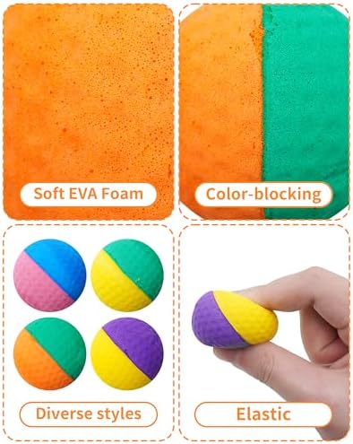 PET SHOW 20 Pack Cat Toys Sponge Balls 1.57inch for Indoor Cats Kitten - Image 3