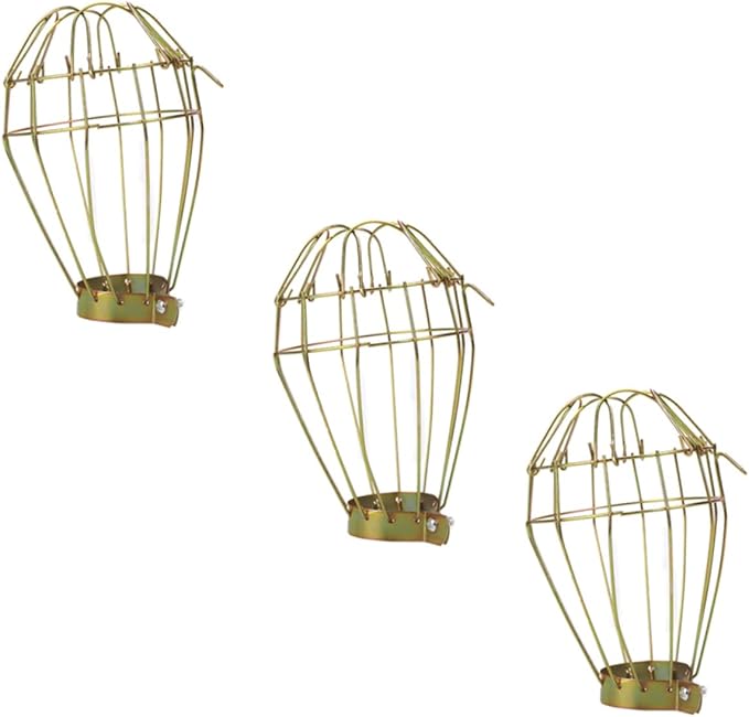 ORFOFE 3pcs Reptile Heating Lamp Cover Scald Mesh Net Heat Lamp Protector Cage for Rabbits Turtles Hamsters