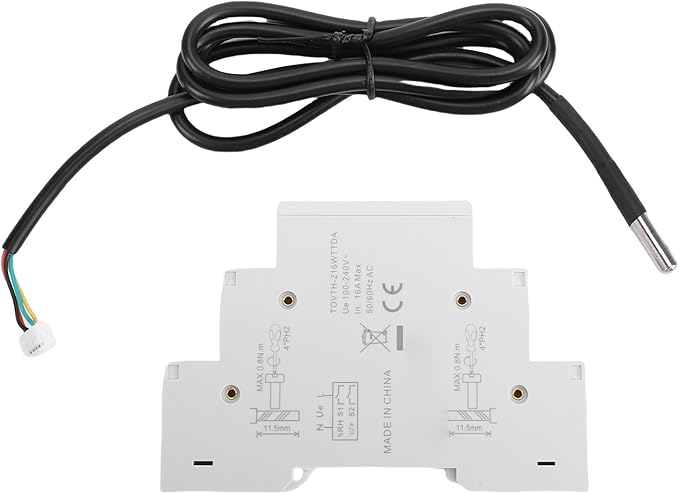 Fafeicy Smart Temperature Humidity Switch WiFi Thermometer Hygrometer with Dual Screen Industrial Sensor for Incubators Breeding Farms HVAC