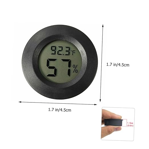 POPETPOP 7pcs Leopard Gecko Tank Accessories Digital Thermometer Hygrometer Humidity Gauge Reptile Thermometer Home Outdoor Humidity Monitor
