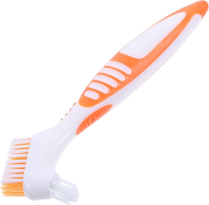 Abaodam Double-Head Turtle Shell Cleaning Brush, Small Portable Double-Side Scrubber for Aquatic Turtle and Tortoise Shell Mud Removal, Orange, Multi-Functional Reptile Health Care Tool