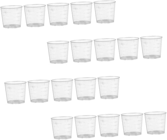 Yardwe 30pcs 20ml Reptile Feeding Cups Set Washable and Reusable Measurement Cups for Lizards Stylish Storage for Food and Water