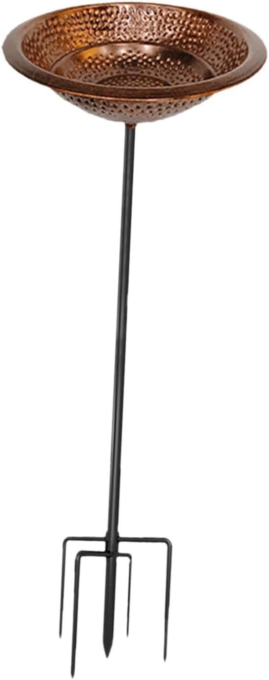 Bird Bath Birdfeeder Metal Easy Installation Ornament Standing Bird Feeder Feeding Bowl for Garden Outside Home Patio Yard