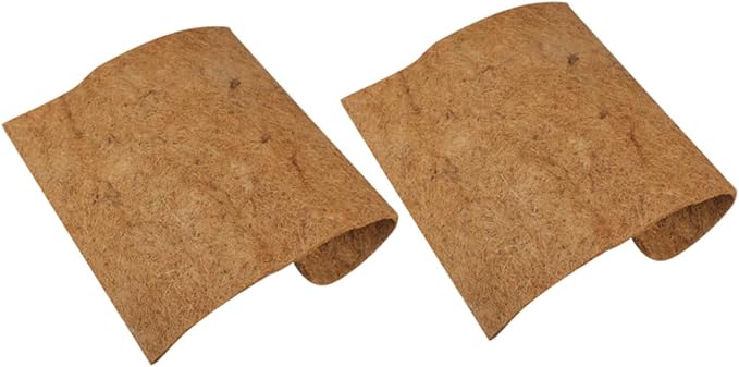 2pcs Natural Coconut Fiber Reptile Mat Breathable Tortiose Pet Bedding Liner Brown Coir Substrate for Terrarium Habitat