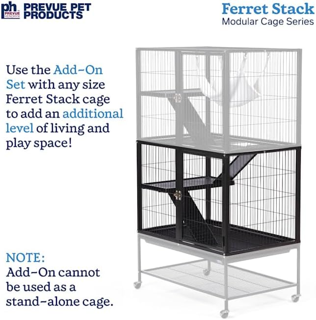 Prevue Pet Products Ferret Stacking Cage Add-On Unit, Fits Prevue Ferret Stack Cages