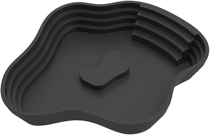 Sloped Animal Water Container Simulated Living Space Platform for Tortoises Amphibians Soaking Tub for Turtles Safe Turtle Drinking Bath Pan Multi Functional Soaking Dish Indoor/Outdoor Turtle Water