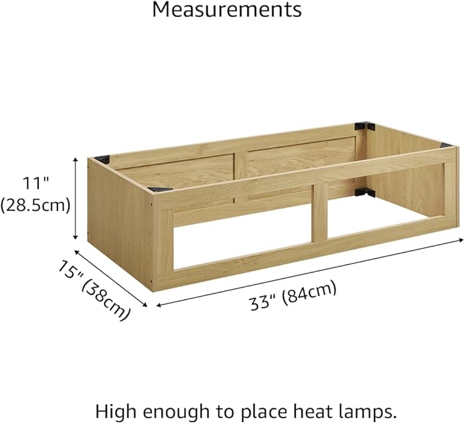 unipaws Reptile Enclosure Stacker for 50 Gallon Tank, Stackable Base with Heat Lamp Openings and Metal Reinforced Corners